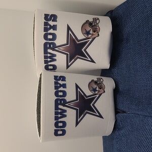 Dallas Cowboys Football 2 Beverage Holders Nwt